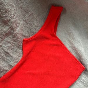 NWOT Show Me Your Mumu Red One Shoulder Tank Bodysuit | Summer, Boho, Festival